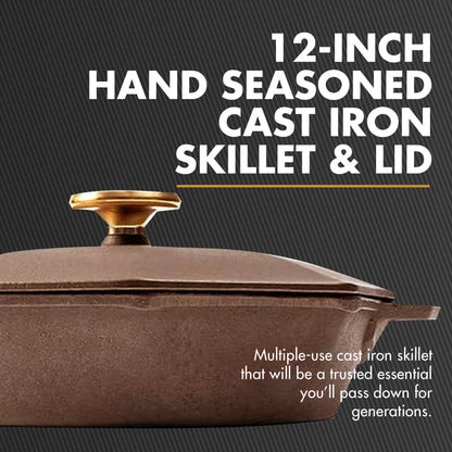 Lodge Finex 12" Cast Iron Skillet & Lid