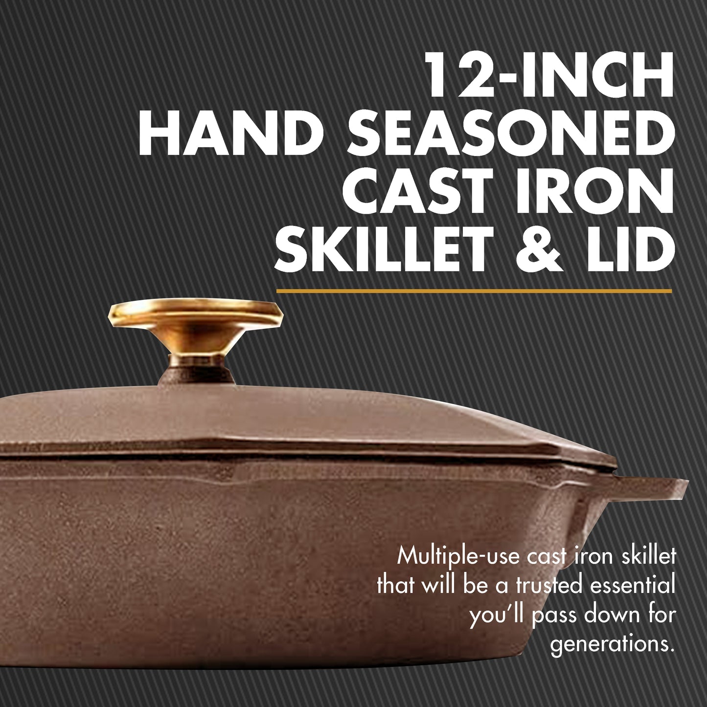 Lodge Finex 12" Cast Iron Skillet & Lid