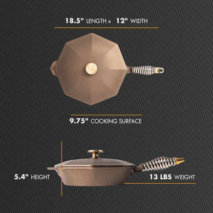 Lodge Finex 12" Cast Iron Skillet & Lid