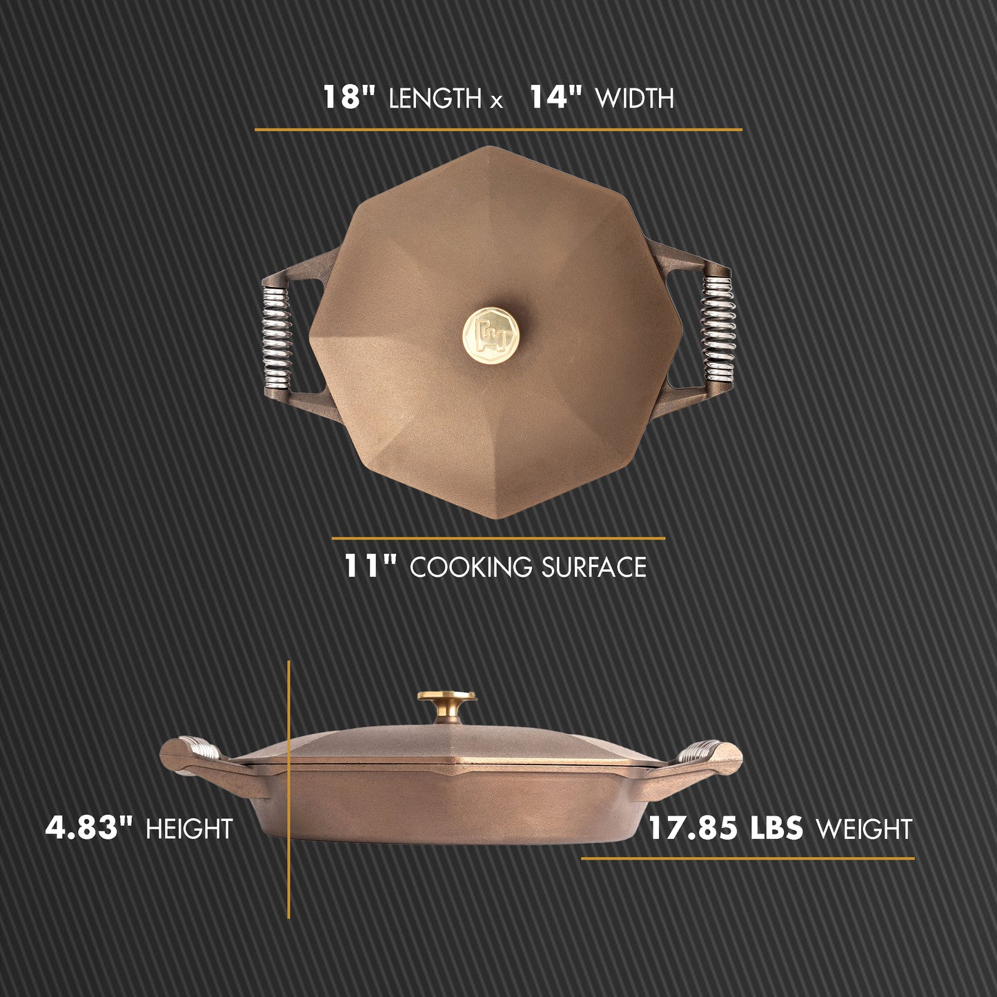 FINEX 14" Cast Iron Skillet & Lid
