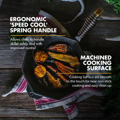 FINEX 8" Cast Iron Skillet with Lid, Modern Heirloom, Handcrafted in the USA, Pre-Seasoned with ORganic Flaxseed Oil