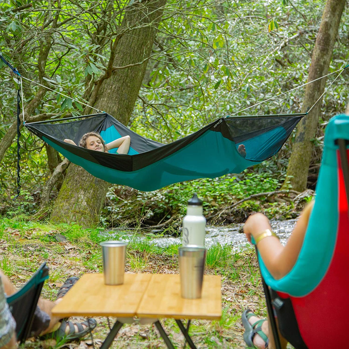 ENO - Eagles Nest Outfitters SuperSub Hammock, Charcoal/Orange
