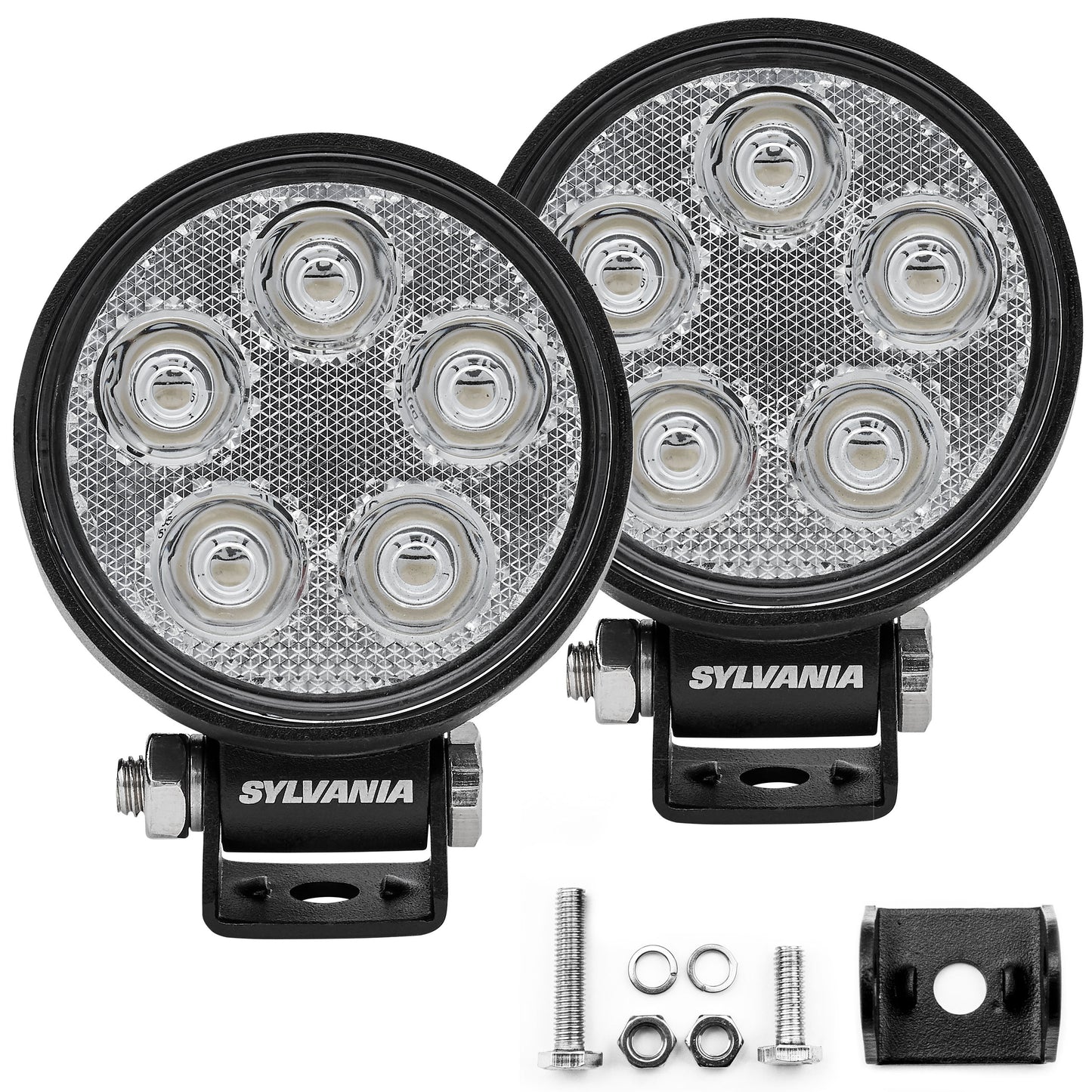 SYLVANIA - Slim 3 Inch Round LED Light Pod - Lifetime Limited Warranty - Spot Light 950 Raw Lumens, Best Quality Off Road Driving Work Light, Truck, Car, Boat, ATV, UTV, SUV, 4x4 (2 PC)