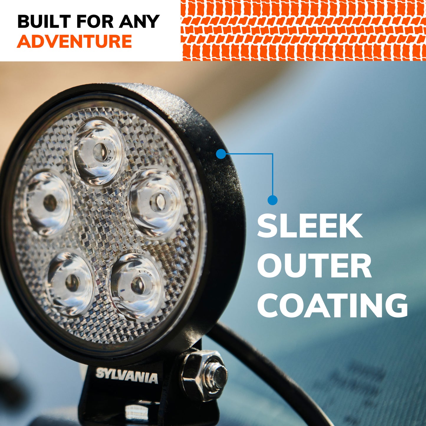 SYLVANIA - Slim 3 Inch Round LED Light Pod - Lifetime Limited Warranty - Spot Light 950 Raw Lumens, Best Quality Off Road Driving Work Light, Truck, Car, Boat, ATV, UTV, SUV, 4x4 (2 PC)