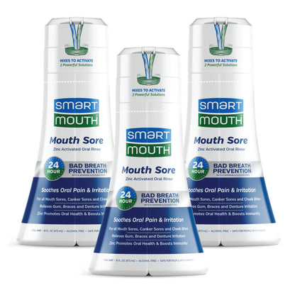 SmartMouth Mouth Sore Activated Oral Rinse 16 fl oz, 3 Pack