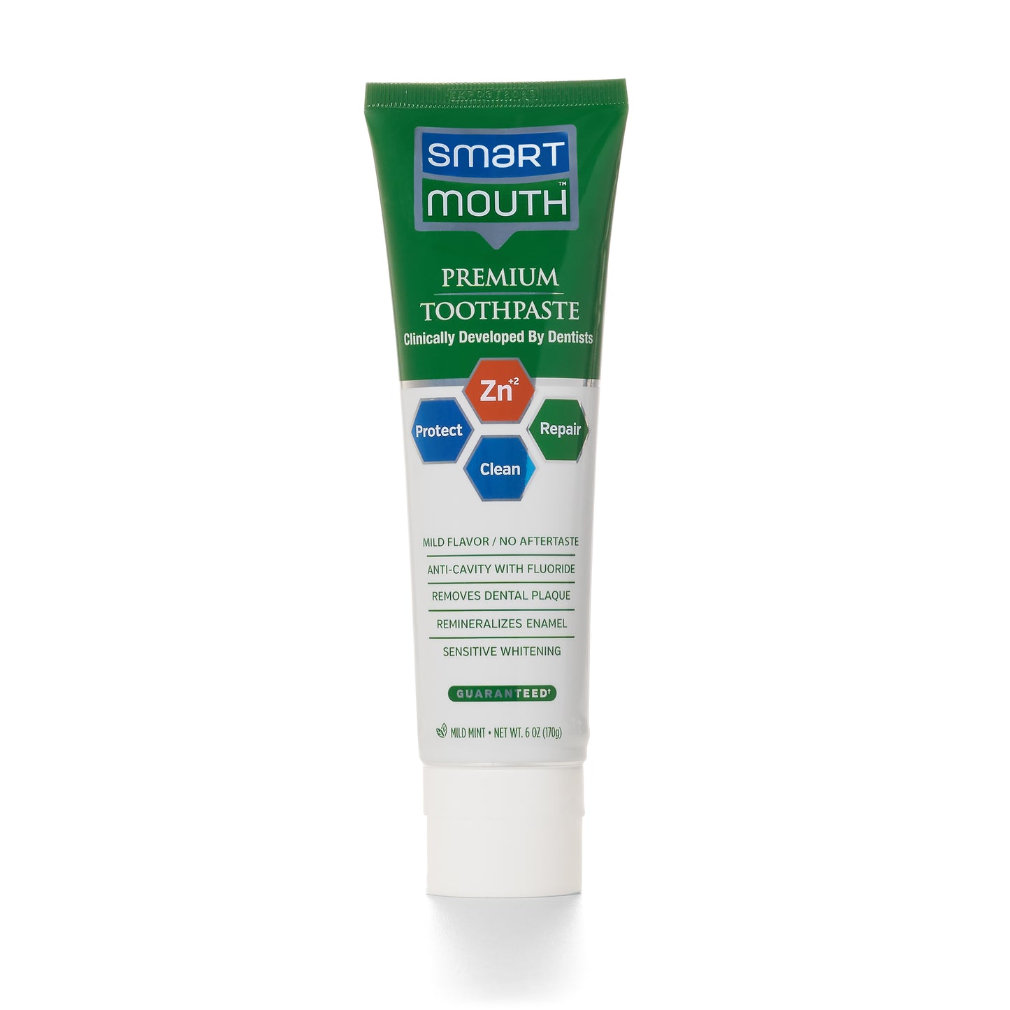 SmartMouth Premium Zinc Ion Toothpaste, Helps with Cavity, Enamel & Plaque, Mild Mint, 6 oz, 3 Pack