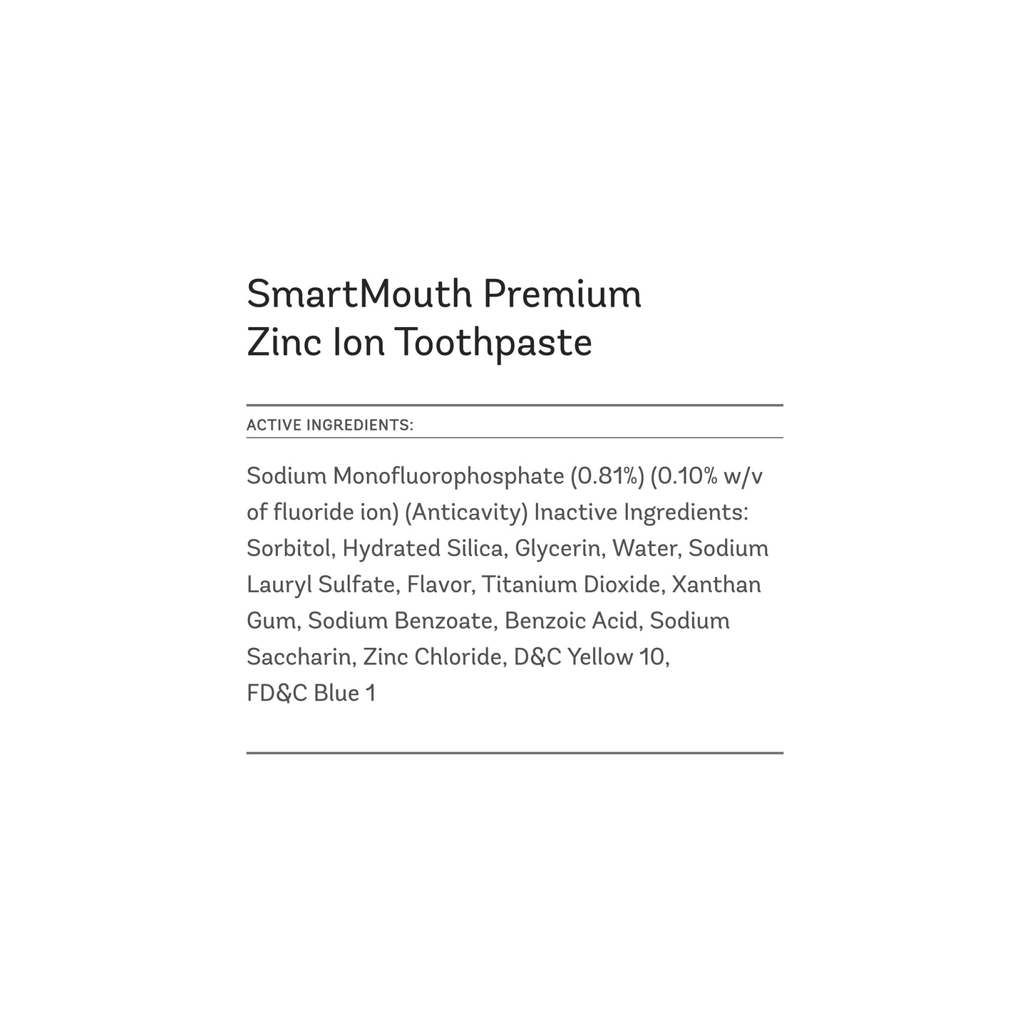 SmartMouth Premium Zinc Ion Toothpaste, Helps with Cavity, Enamel & Plaque, Mild Mint, 6 oz, 3 Pack