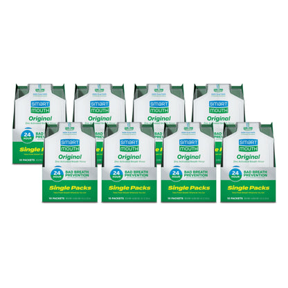 SmartMouth Original Activated Mouthwash Single Packs, Travel Mouthwash, Fresh Mint, 80 Pack