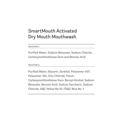 SmartMouth Activated Dry Mouth Mouthwash, Dry Mouth and Bad Breath Relief, Mint, 16 fl oz, 1 Pack
