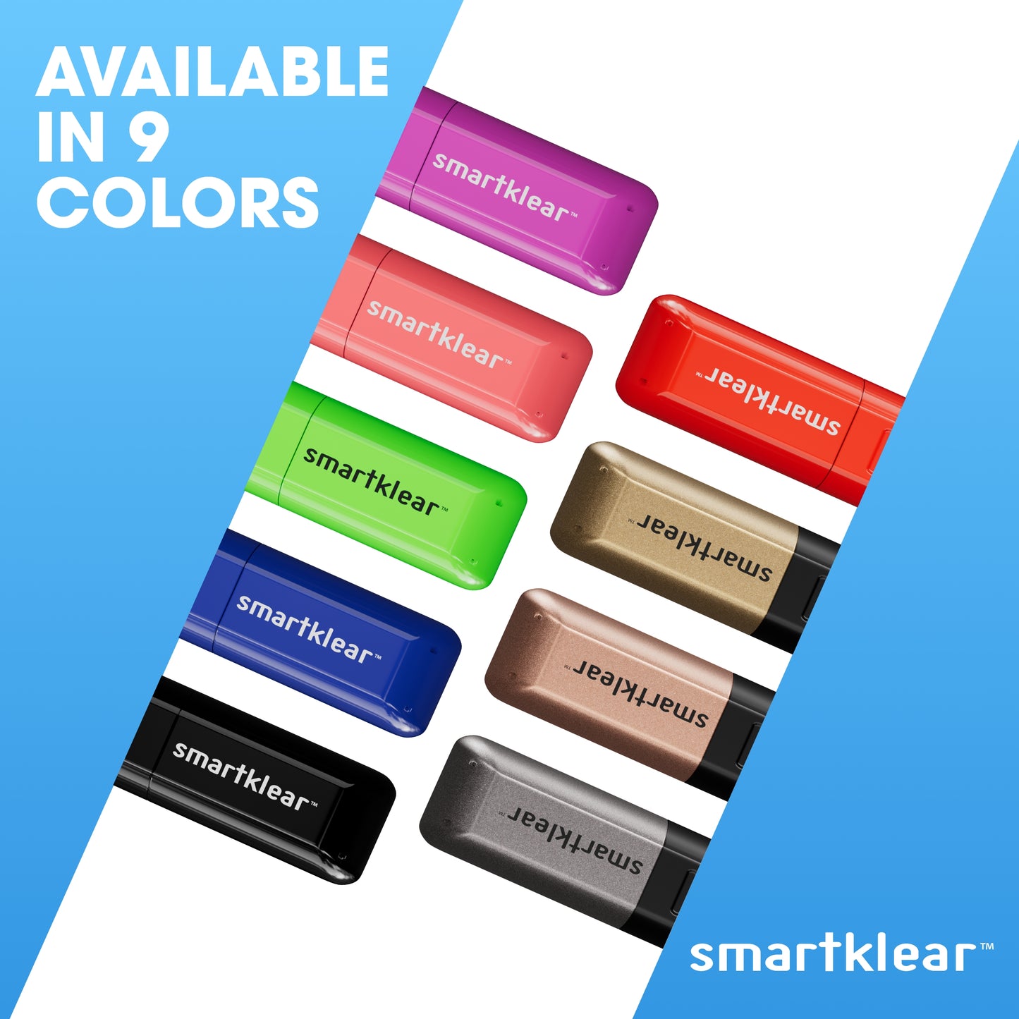 SmartKlear Smart Phone Screen Cleaner - Efficient and Durable Carbon Microfiber Technology (Black Rubber & Silver Metallic)