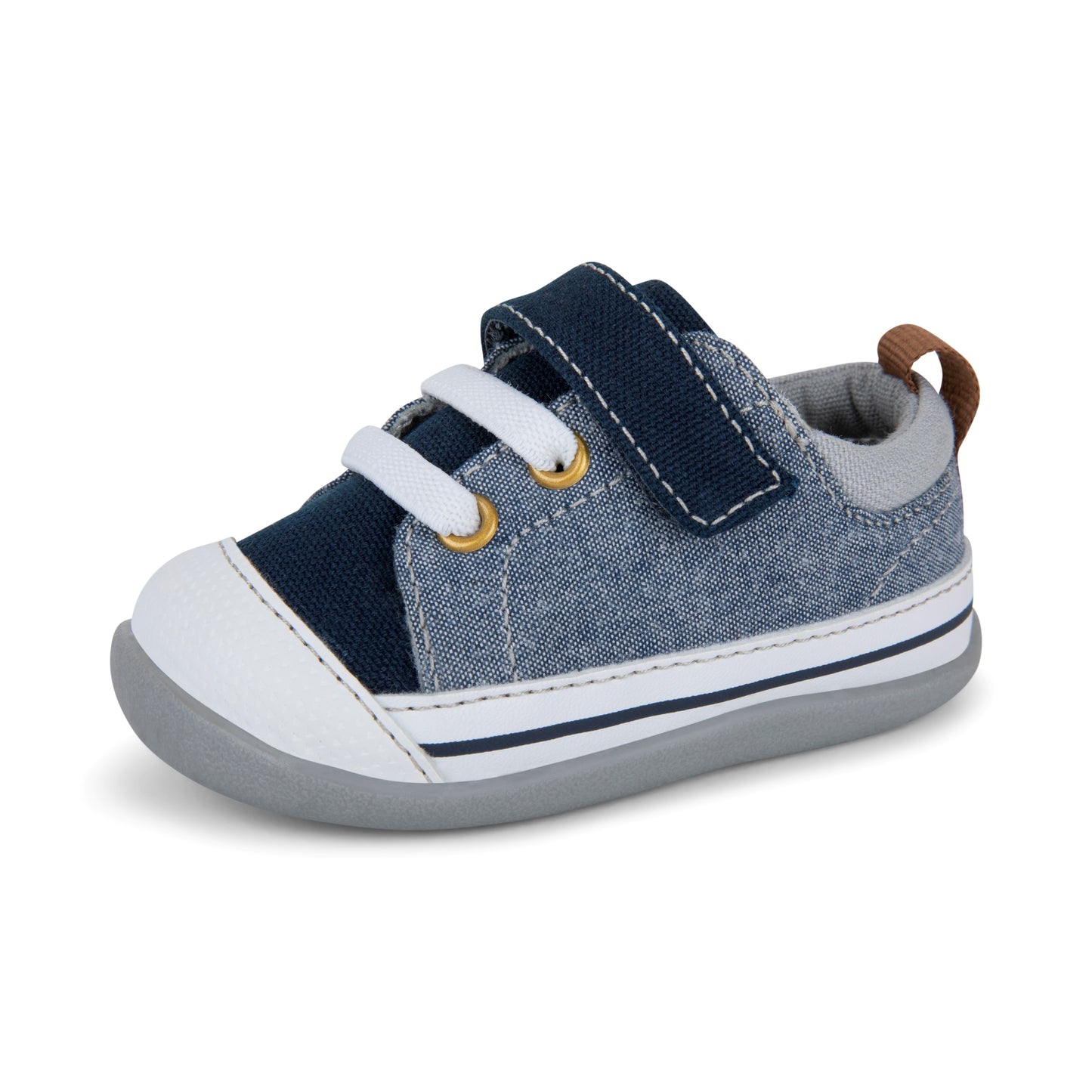 See Kai Run, Stevie II First Walker Sneakers for Infants, Blue Denim, 3 Infant