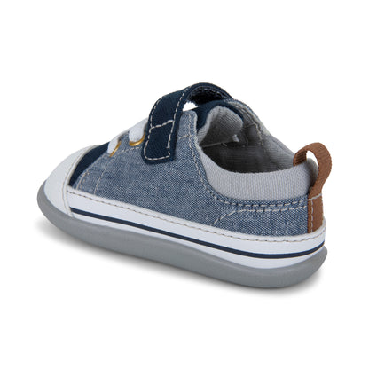 See Kai Run, Stevie II First Walker Sneakers for Infants, Blue Denim, 5 M Infant
