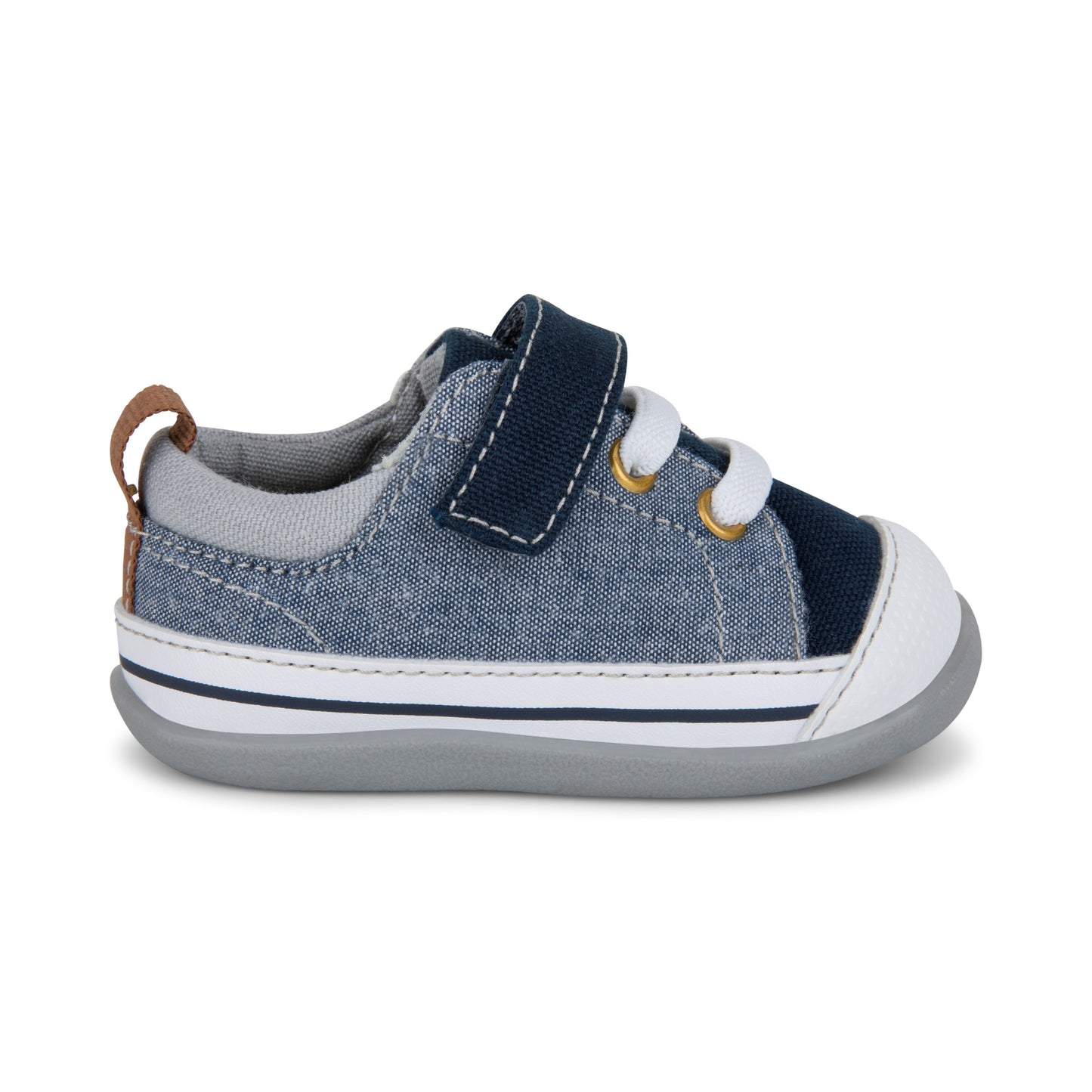 See Kai Run, Stevie II First Walker Sneakers for Infants, Blue Denim, 5 M Infant