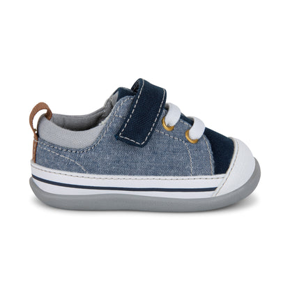 See Kai Run, Stevie II First Walker Sneakers for Infants, Blue Denim, 5 M Infant