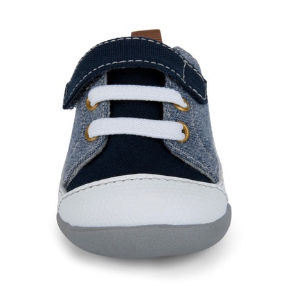 See Kai Run, Stevie II First Walker Sneakers for Infants, Blue Denim, 3 Infant