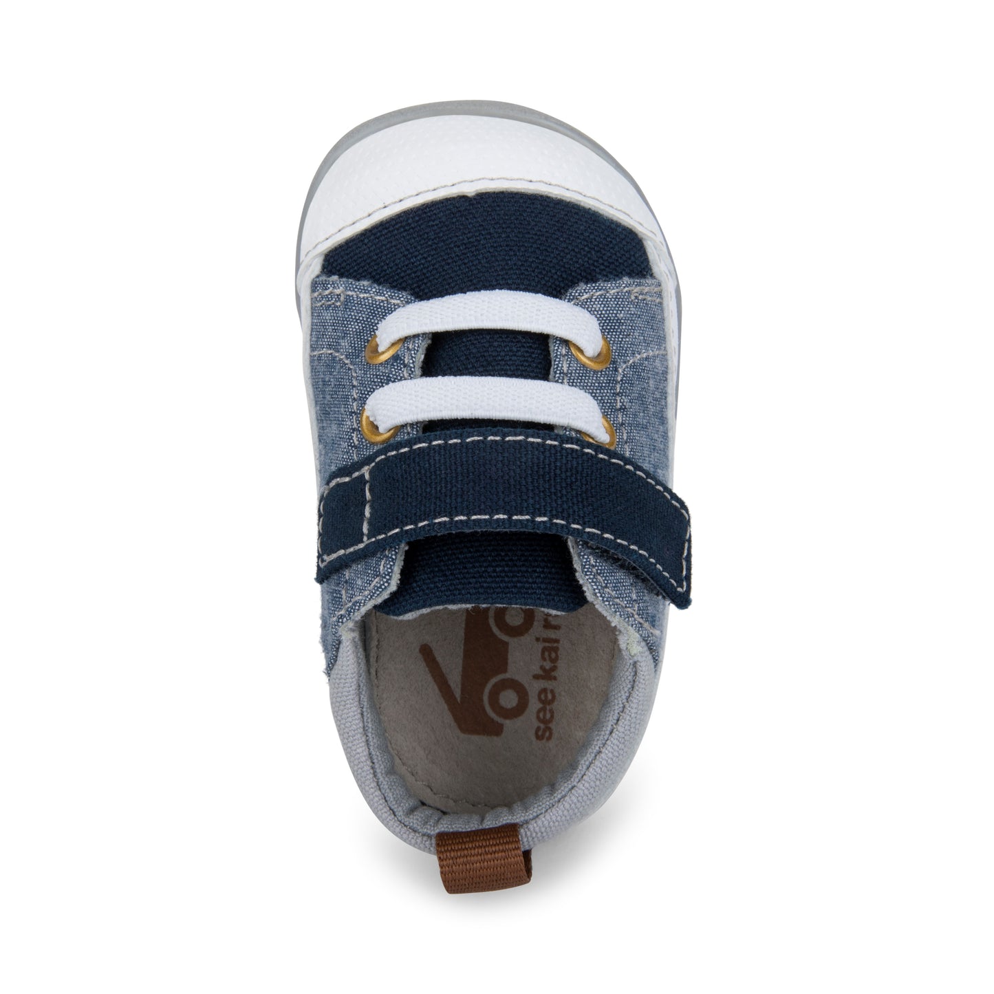 See Kai Run, Stevie II First Walker Sneakers for Infants, Blue Denim, 5 M Infant