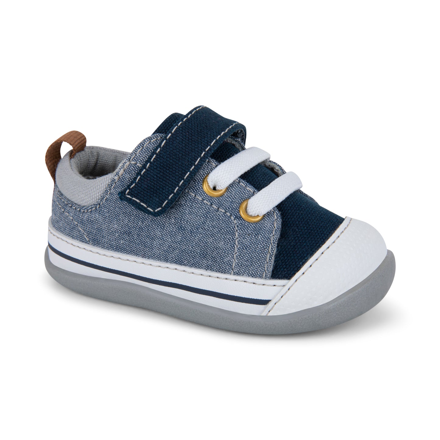 See Kai Run, Stevie II First Walker Sneakers for Infants, Blue Denim, 3 Infant