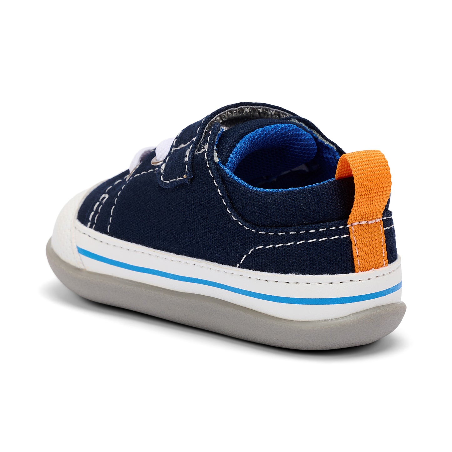 See Kai Run - Stevie II First Walker Shoe for Infants, Navy Canvas, 4