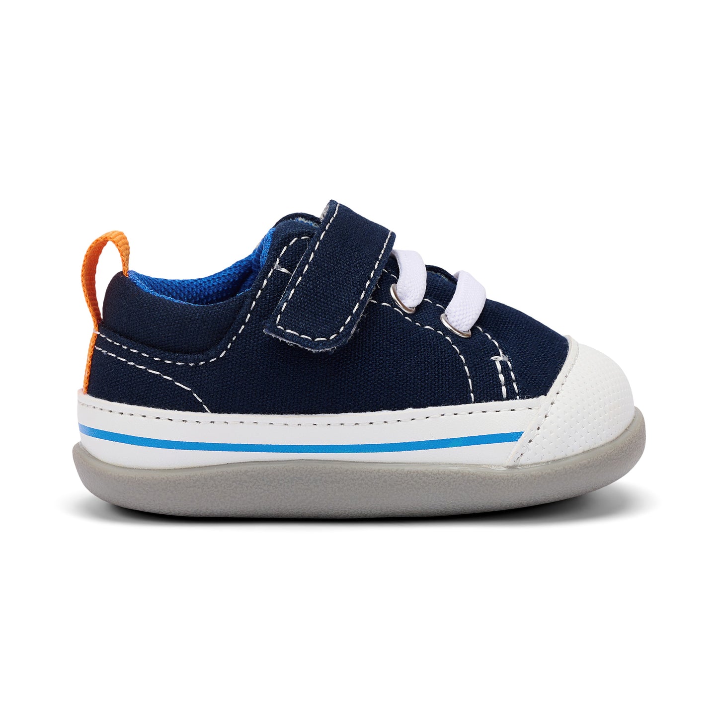See Kai Run - Stevie II First Walker Shoe for Infants, Navy Canvas, 4