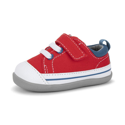 See Kai Run, Stevie II First Walker Sneakers for Infants, Red/Blue, 3 Infant