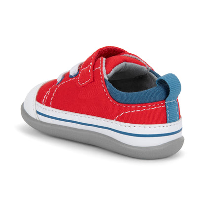See Kai Run, Stevie II First Walker Sneakers for Infants, Red/Blue, 3 Infant