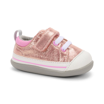 See Kai Run - Stevie II Sneaker for Infants, Rose Shimmer, 6