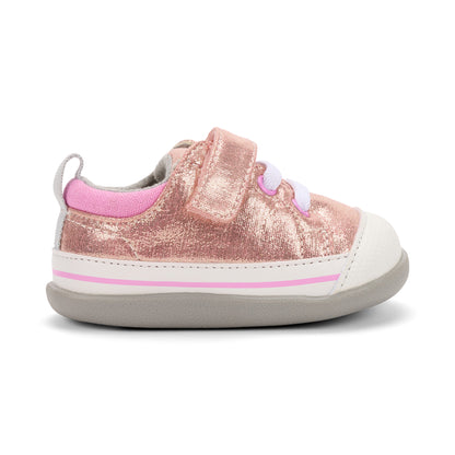 See Kai Run - Stevie II Sneaker for Infants, Rose Shimmer, 6
