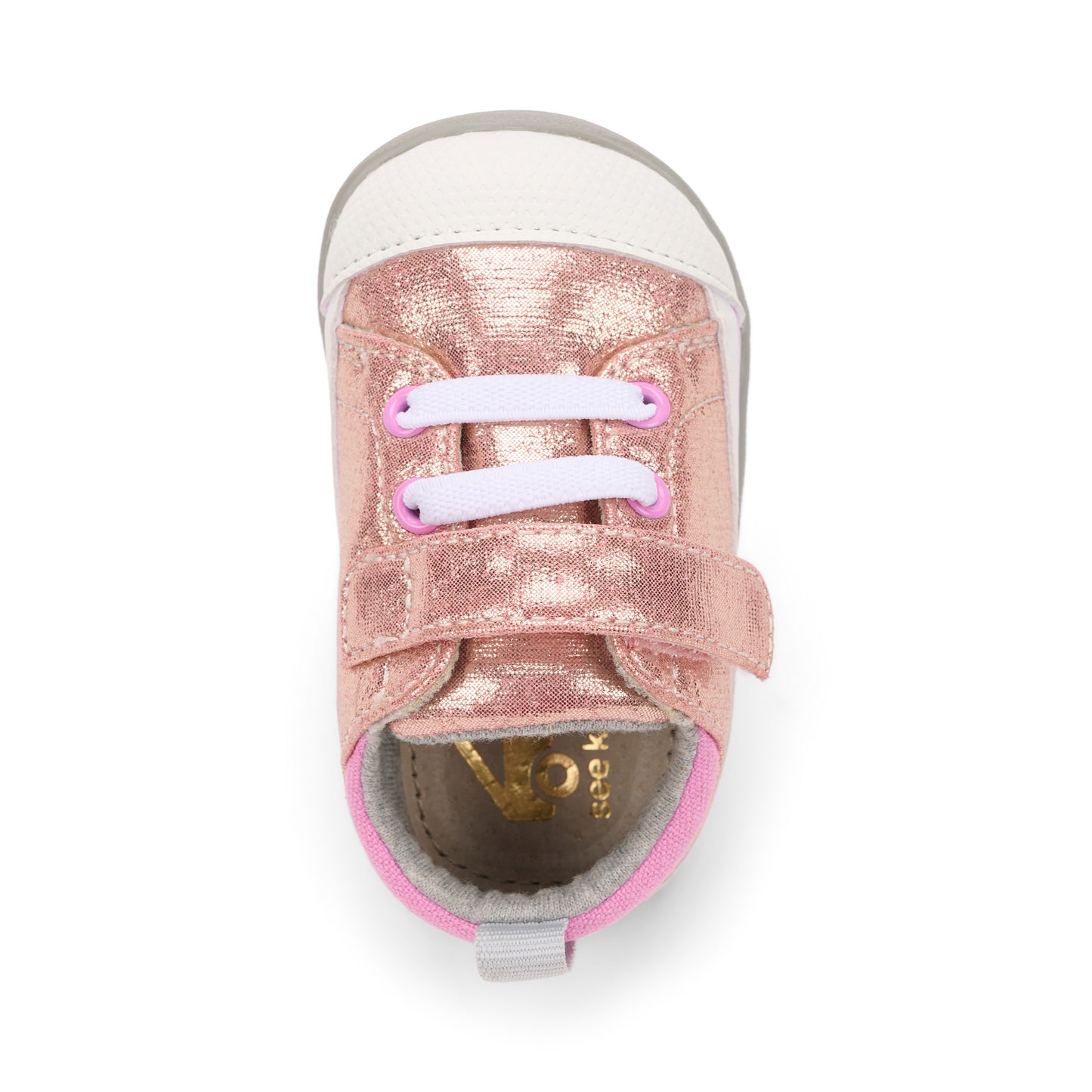 See Kai Run - Stevie II Sneaker for Infants, Rose Shimmer, 5