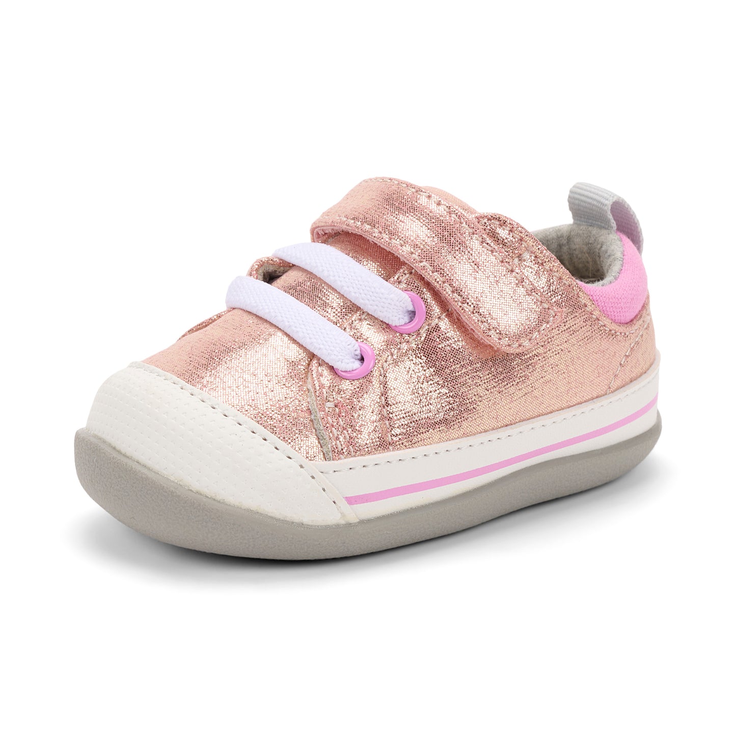 See Kai Run - Stevie II Sneaker for Infants, Rose Shimmer, 6