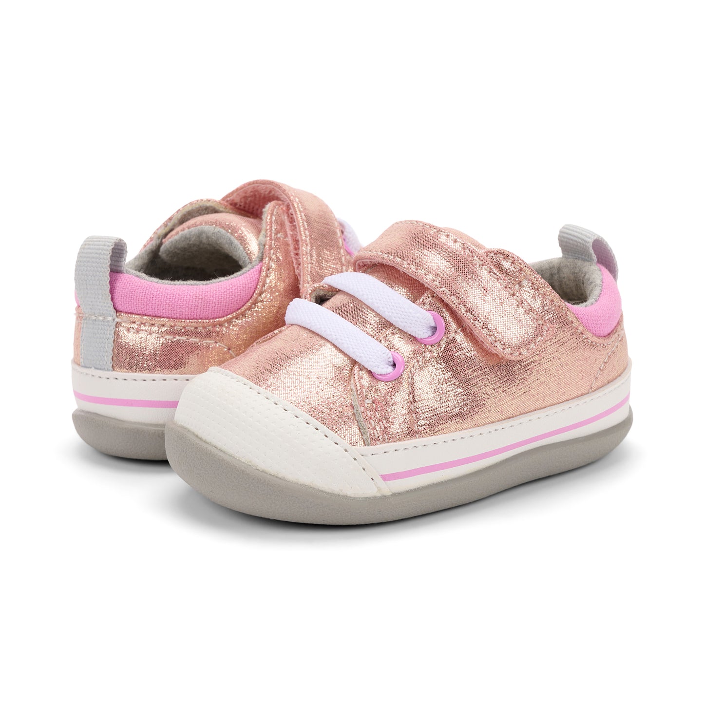 See Kai Run - Stevie II Sneaker for Infants, Rose Shimmer, 3