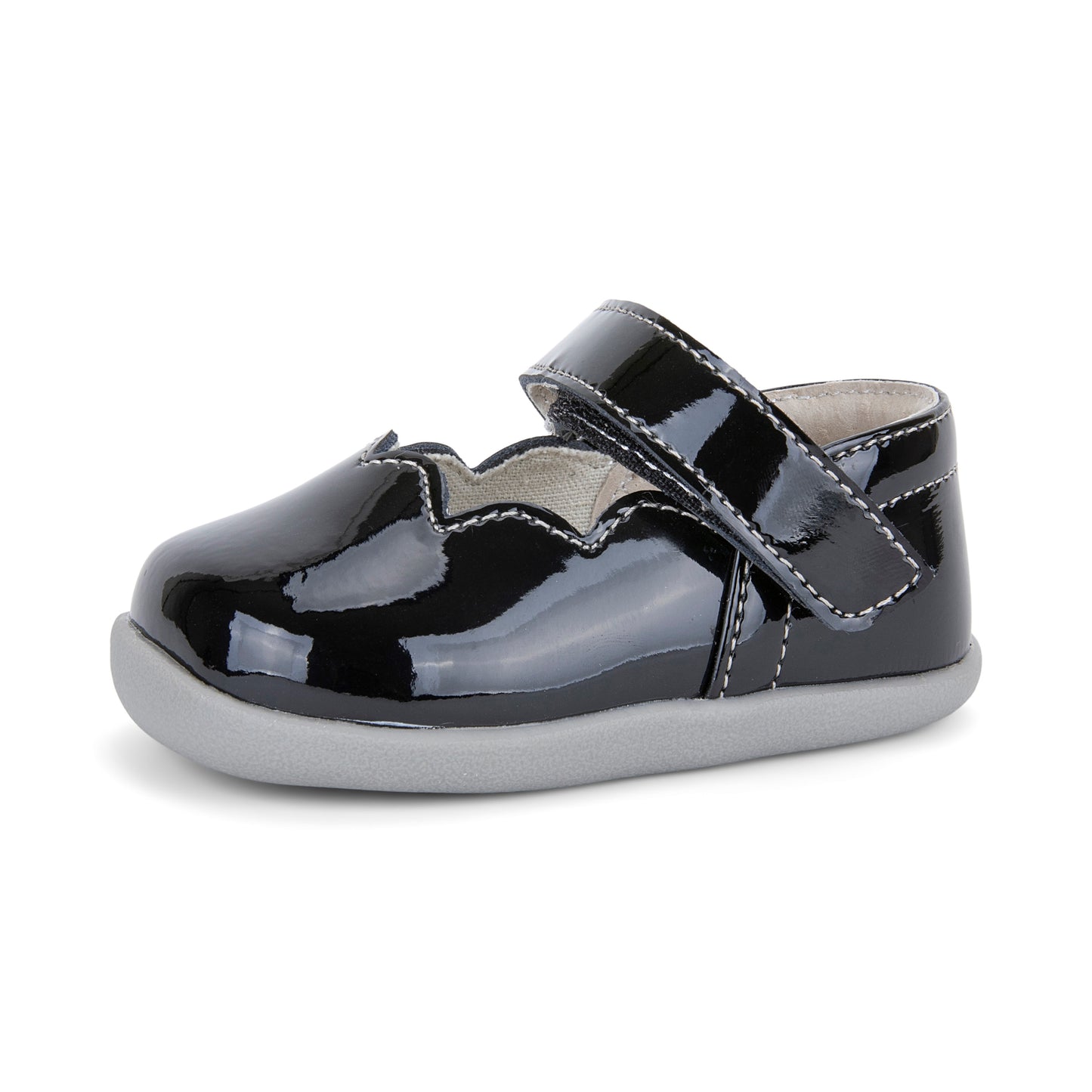 See Kai Run - Susie Mary Jane Shoe for Infants, Black Patent, Infant 3