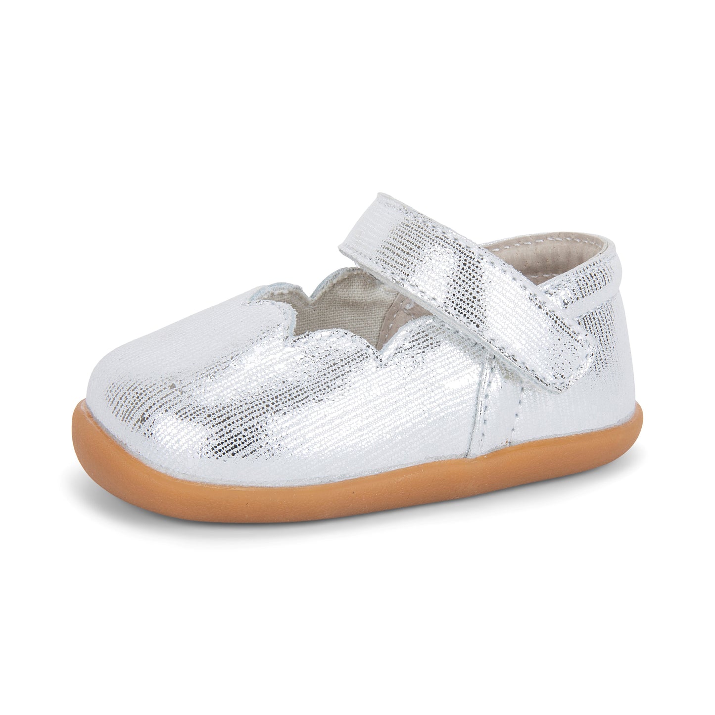 See Kai Run - Susie Mary Jane Shoe for Infants, Silver, Infant 6