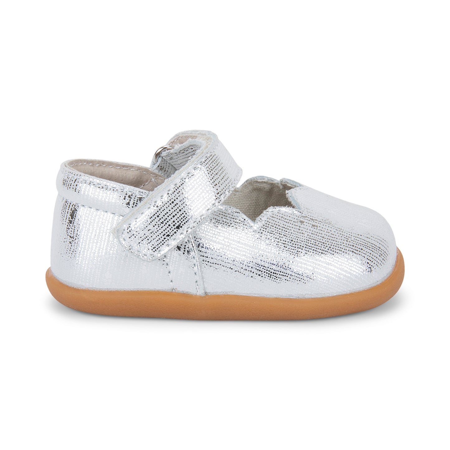 See Kai Run - Susie Mary Jane Shoe for Infants, Silver, Infant 4