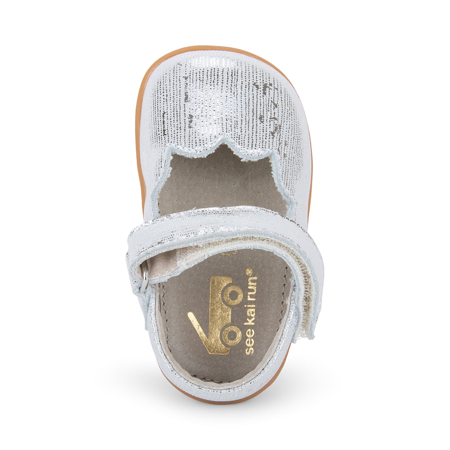 See Kai Run - Susie Mary Jane Shoe for Infants, Silver, Infant 4