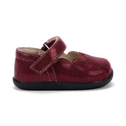 See Kai Run - Susie Mary Jane Shoe forInfants, Burgundy Metallic, Infant 5