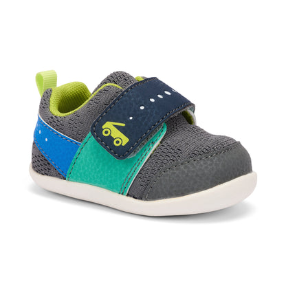 See Kai Run - Ryder II First Walker Shoe for Infants, Gray/Multi, 5