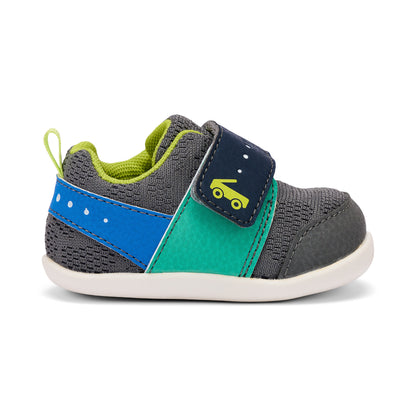See Kai Run - Ryder II First Walker Shoe for Infants, Gray/Multi, 6