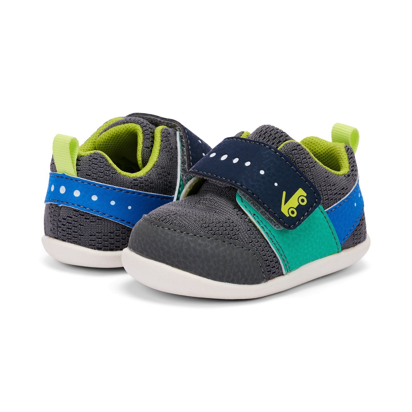 See Kai Run - Ryder II First Walker Shoe for Infants, Gray/Multi, 5