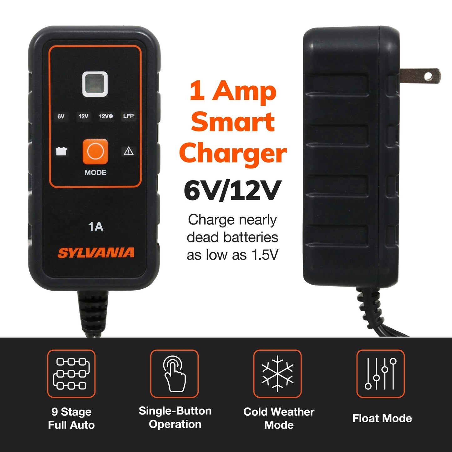 SYLVANIA - Smart Charger - 1 AMP