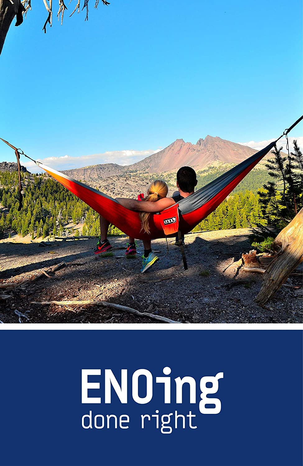 ENO, Eagles Nest Outfitters SingleNest Lightweight Camping Hammock, Red/Charcoal