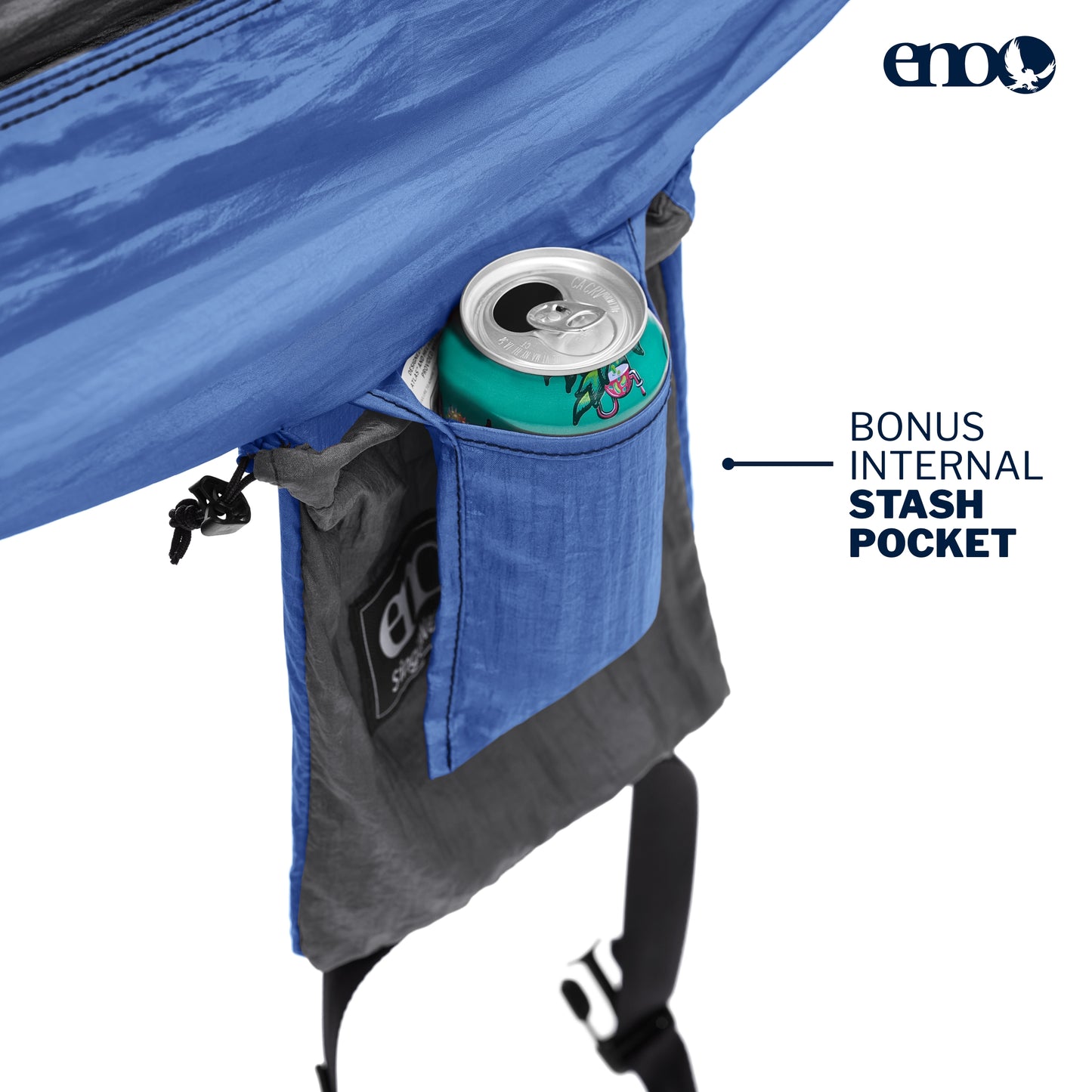 ENO, Eagles Nest Outfitters DoubleNest Lightweight Camping Hammock, 1 to 2 Person, Seaglass/Merlot/Denim