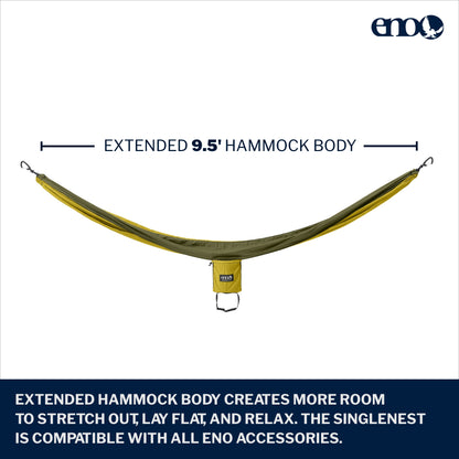 ENO, Eagles Nest Outfitters DoubleNest Lightweight Camping Hammock, 1 to 2 Person, Denim/Charcoal
