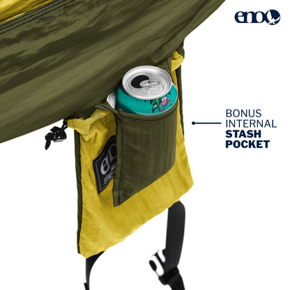 ENO, Eagles Nest Outfitters DoubleNest Lightweight Camping Hammock, 1 to 2 Person, Denim/Charcoal