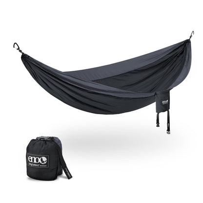 ENO, Eagles Nest Outfitters SingleNest Lightweight Camping Hammock, Black/Charcoal