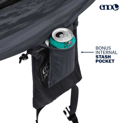 ENO, Eagles Nest Outfitters DoubleNest Lightweight Camping Hammock, 1 to 2 Person, Olive/Orange