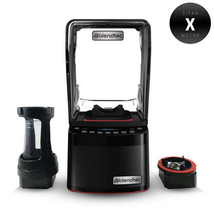 Blendtec Stealth Nitro X, Brushless, Commercial Blender, Sound Enclosure, Jarless Blending - Black