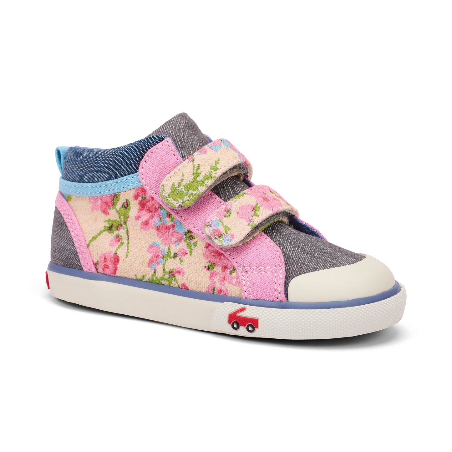 See Kai Run - Kya Sneaker for Toddlers, Beige Floral Mix, 9