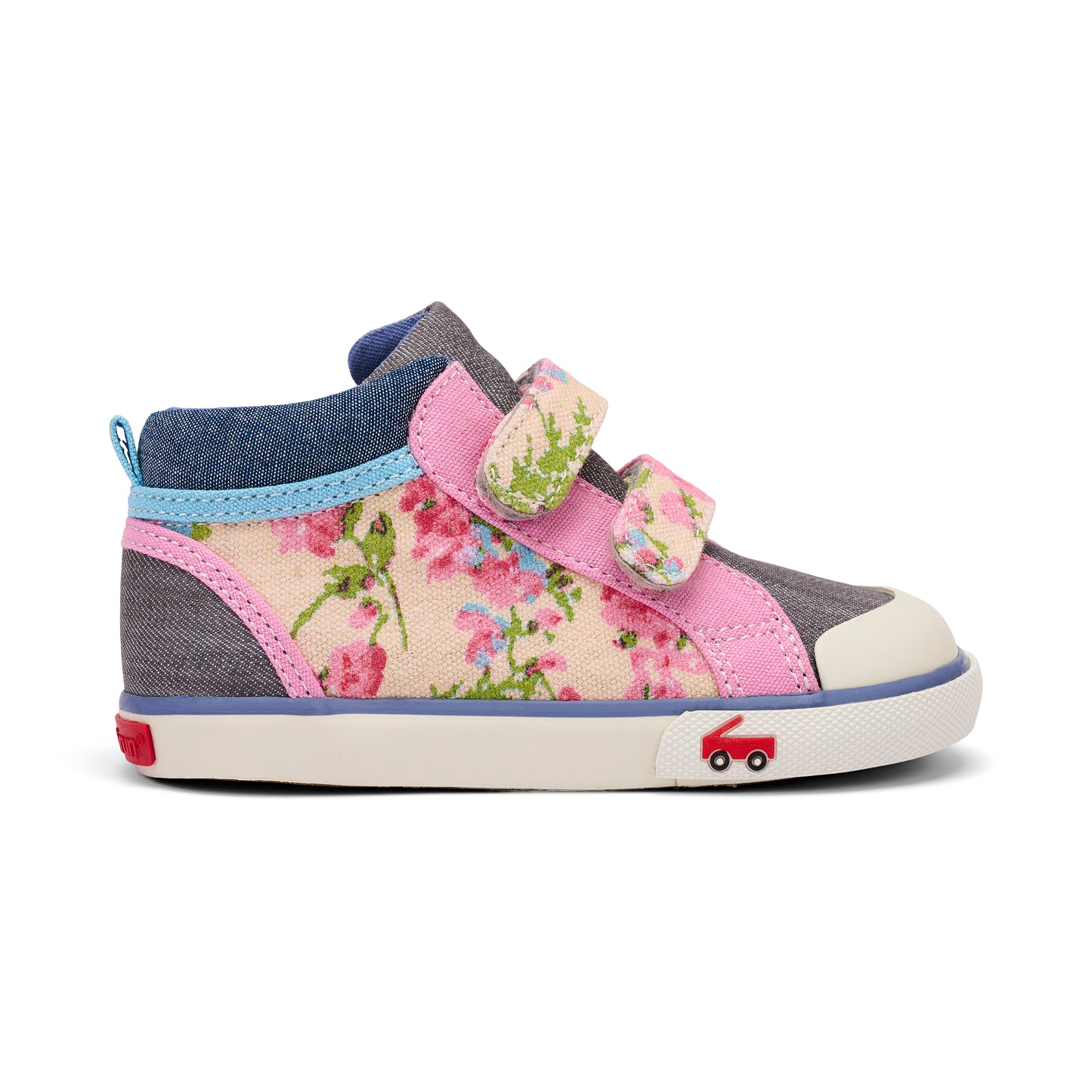 See Kai Run - Kya Sneaker for Toddlers, Beige Floral Mix, 9.5