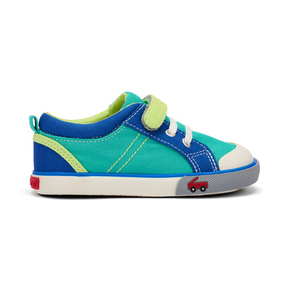 See Kai Run - Tanner Sneaker for Little Kids, Turquoise/Multi, 12.5
