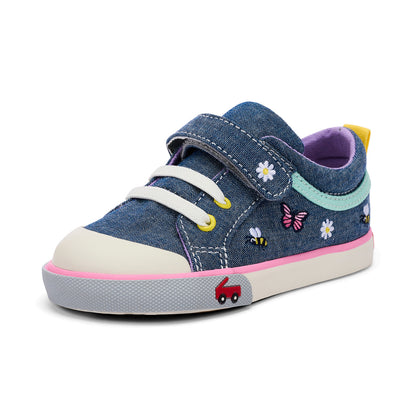 See Kai Run - Kristin Sneaker for Toddlers, Chambray Garden, 10